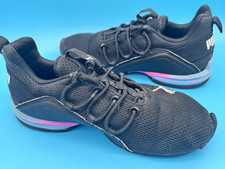 Puma kids Black/Pink Low Top Running Sneakers Breathable Lace-Up