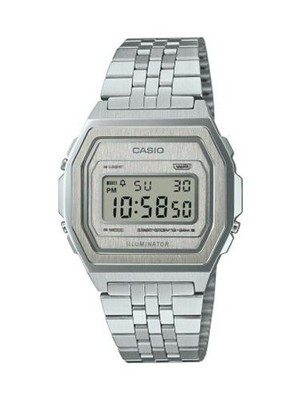 Casio Classic Premium Series A1000A-7JF Quartz Stainless Steel Silver New