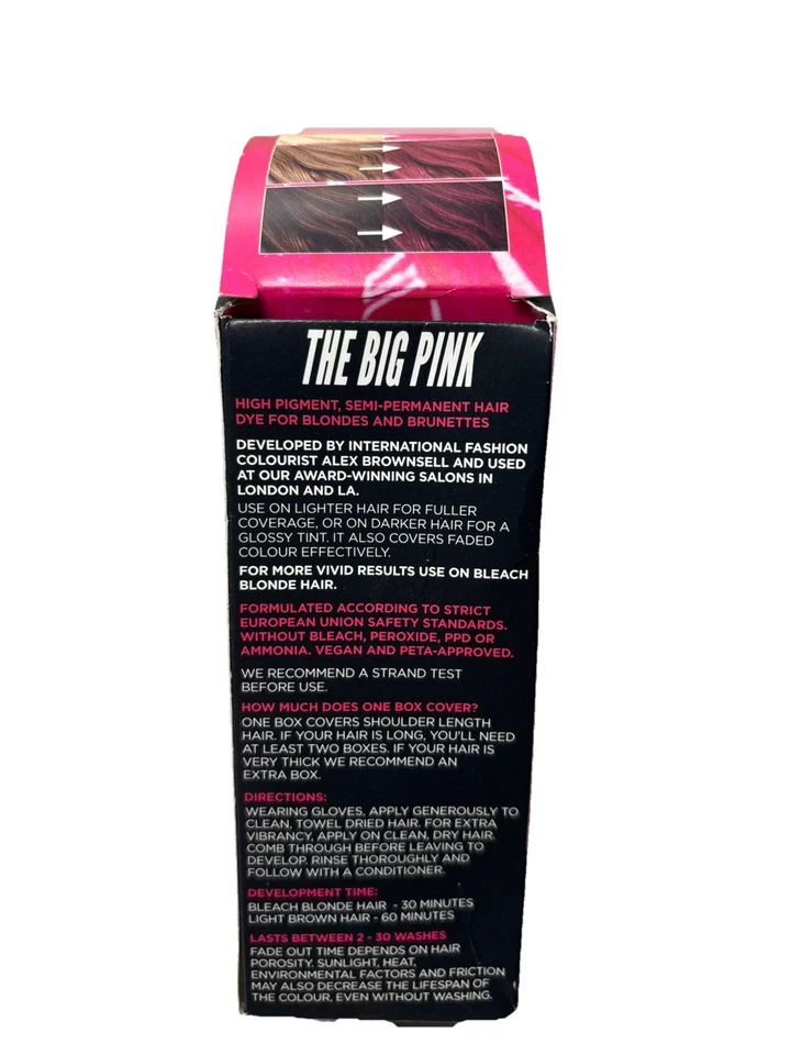 Tinte para el cabello vegano semipermanente Bleach London BIG PINK aprobado por PETA LEER DESCRIPCIÓN Foto 3 de 4