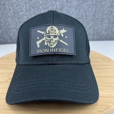 Condor Tactical Hat Cap Fitted Sz L/XL Adult Black W/ Iron Infidel Rubber Patch