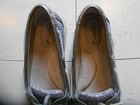 NWOB WOMEN'S/GIRLS SPERRY TOP SIDER SILVER GLITTER LEATHER BOAT SHOES SIZE 5.5 — photo 4