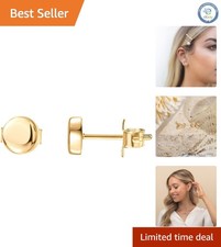 Elegant 14K Gold Plated Minimalist Stud Earrings - Perfect Gift for Women
