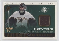 2002-03 Pacific Quest for the Cup Authentic Game-Worn Jerseys Marty Turco #8 0c4