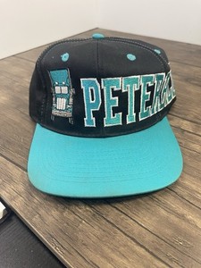 VTG Rare BLUE/Black Peterbilt Trucks Mens Patch Trucker Snapback Hat By Tonkin