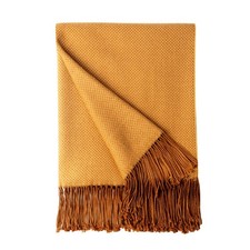 Herringbone Two Tone Throw Blanket Faux Cashmere Fringe Soft Lightweight Cozy fo