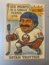 New York Islanders Custom Caricature Card - Bryan Trottier 6 Points In 1 Period