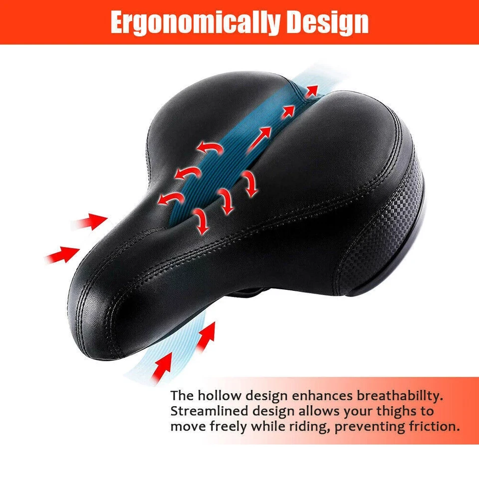 Cojín de gel para asiento de bicicleta Big Bum extra ancho cojín deportivo suave cómodo Foto 4 de 4