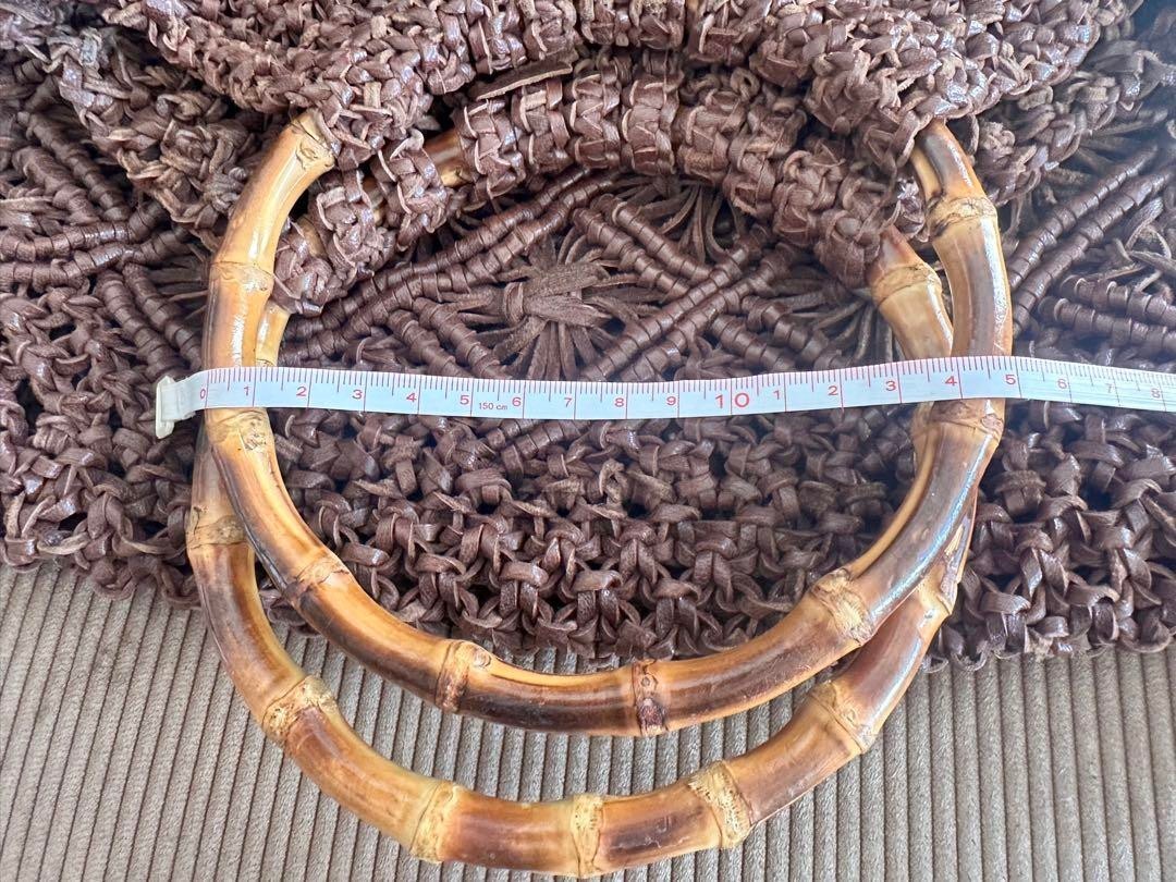 Dragon Diffusion Leather Mesh Handbag Bamboo Hand… - image 13