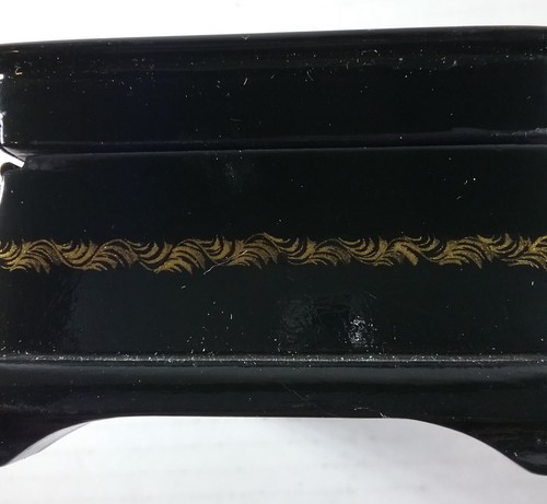 Medium Rect Russian Lacquer Box 4 1/2"X3 1 /2 X 2 COURT SCENE PEARLOZED PAINT - Picture 8 of 10