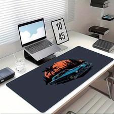 40 90cmLarge Gaming Mouse Pad with Vintage Muscle Car - Non-Slip Rubber Base Des