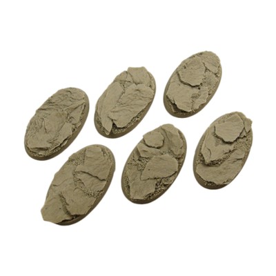 Micro Art Mini Base Shale 60mm Shale - Oval Bases Pack New