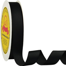 Black Grosgrain Ribbon 1 Inch X 50 Yards Black Ribbon for Gift Package Wrapping