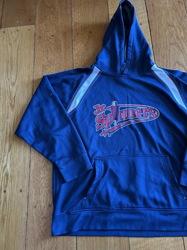 Mlib Lowell Spinners Navy hoodie adult sweatshirt size Large - Picture 2 of 7