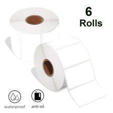 6 Roll 2.25 x 1.25 Direct Thermal Barcode Price Labels 1000/Roll for Zebra Rollo
