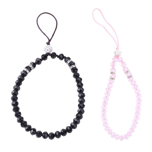 2 Pcs Phone Charms Around Wrist Straps Crystal Lanyard Phone Lanyards - Photo 8 sur 12