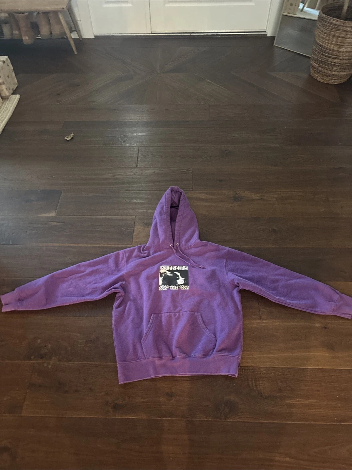 Sweat à capuche violet suprême taille S
