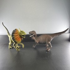 Set of Boley Savage Dinosaur Figures Dilophosaurus  Velociraptor