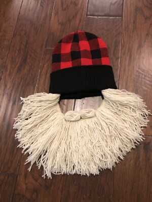 Lumberjack Hat With Attached Beard Blonde