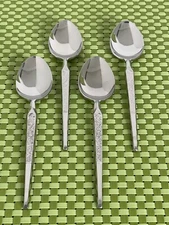 Stanley Roberts WINTHROP Stainless 4 Teaspoons W.M. Dalton Japan Flatware 7 1/8”