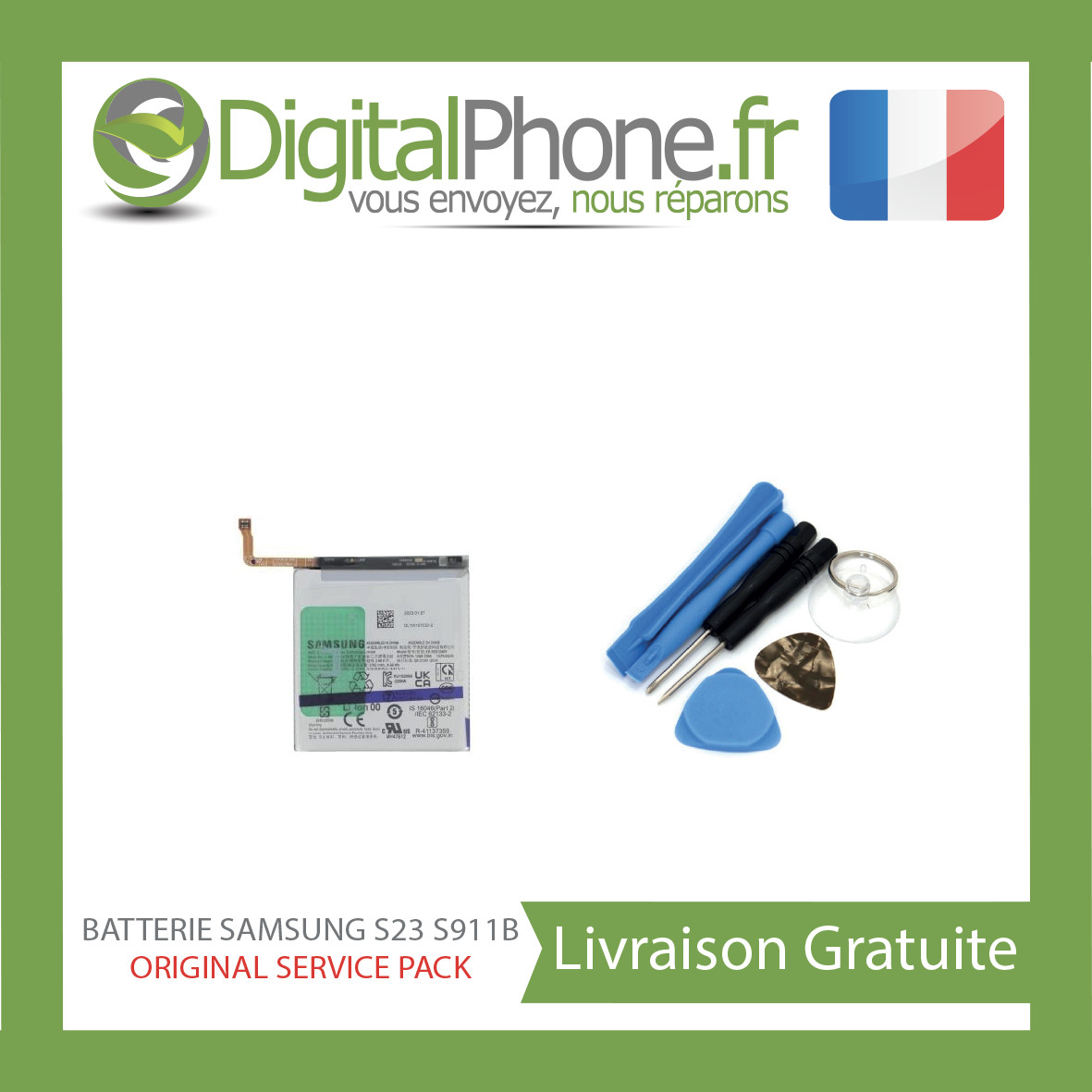 Batterie Samsung Galaxy S23 EB-BS912ABY Service Pack