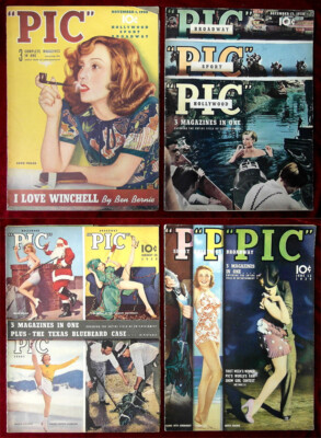 4 x PIC - Hollywood Sport Broadway - Magazine, 1938/39, Glamour-Magazin USA