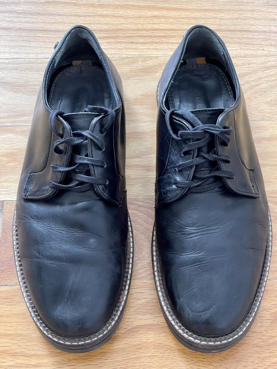 Frank Wright Black Leather Casual Lace Up Oxford Shoe Men display picture 2