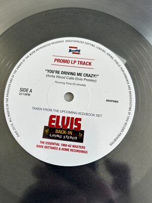 MRS - PROMO 12'' Vinyl Elvis Presley - You're Driving Me Crazy