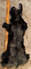 Dyed Dark Gray Fox Fur Skin Fly Tying Material Man Cave Decor Cabin Decor VTG