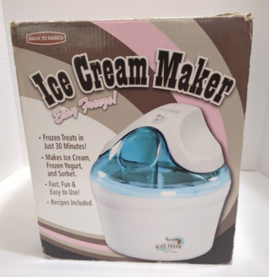 Back to Basics IC10893 1-1/2-Quart Ice-Cream, Frozen Yogurt, Sorbet Maker New