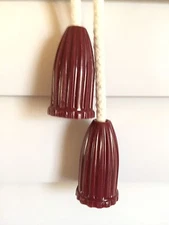 Vintage/ Retro/Mid Century Modern Burgundy Window Blind/Lamp Pulls NOS Lots of 6