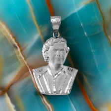Sterling Silver El Patron Pablo Escobar Satin DC Pendant
