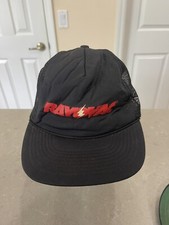 VINTAGE Rayovac Hat Cap Snap Back Black Red Trucker