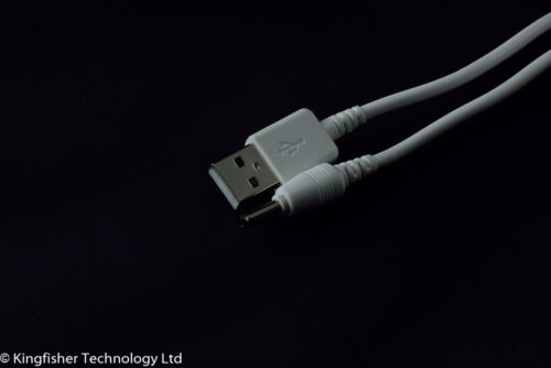 90cm Blanco USB 3.5mm x 1.35mm CC Barril Jack 5V 2A Cargador Cable de Alimentación Adaptador - Imagen 1 de 4