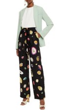 Diane Von Furstenberg Denise Silk Colorful Geode Wide Leg Pants Small S 4 6 400