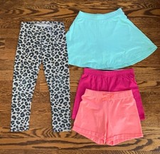 LOT OF 4 GIRLS JUMPING BEANS, FADED GLORY, WONDER NATION SHORTS SIZE 6 -6X