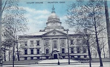 J56/ Ironton Ohio Postcard c1940 Court House Building Lawrence County 186