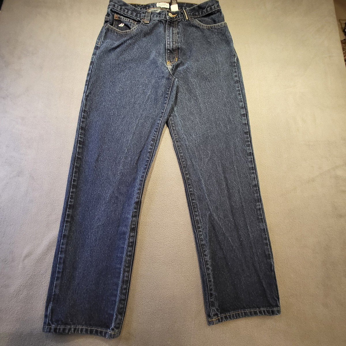 DKNY JEANS Mens 32x29 Relaxed Straight Leg Baggy Denim Jeans Blue