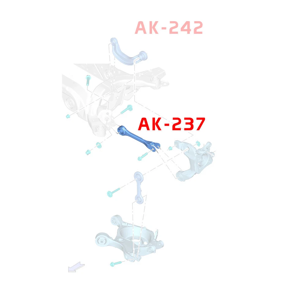 Godspeed GSP Adjustable Rear Toe Trailing Arms Kit For 2015-2020 Ford Edge - Image 4 of 4