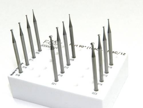 Hart Burs 90º Bearing Cutter Fig156c Set 006-023 Jewelers Stone Diamond Setting - Picture 10 of 10
