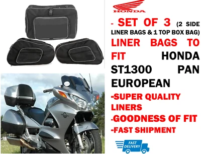 Sacoche Côté Sacs & Haut Boite Sac pour Honda St 1300 Pan European (Paquet De 3) - Photo 1/2