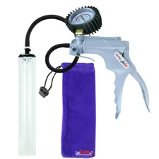 LeLuv JacVac Penis Pump, 9"/12" Thick Walled Cylinder, Swivel Gauge Handles