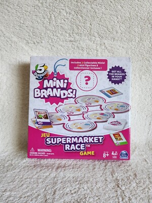 Mini Brands Supermarket Race Game with 5 Surprises NWT