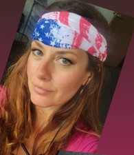 Lot Of 12- Cotton Bandanas - Rustic Patriotic American Flag Design