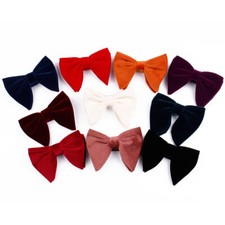 Men Velvet Bow Tie Big Bowtie Pre-Tied Wedding Party Ties Bowknots Necktie