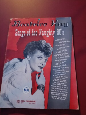 Vintage Beatrice Kay Notenbuch ''Songs of the Naughty 90's'' - 64 Seiten