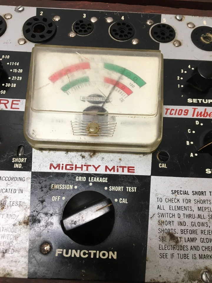 PROBADOR DE TUBO DE VACÍO SENCORE TC109 MIGHTY ÁCAROS enciende LEER Foto 4 de 4