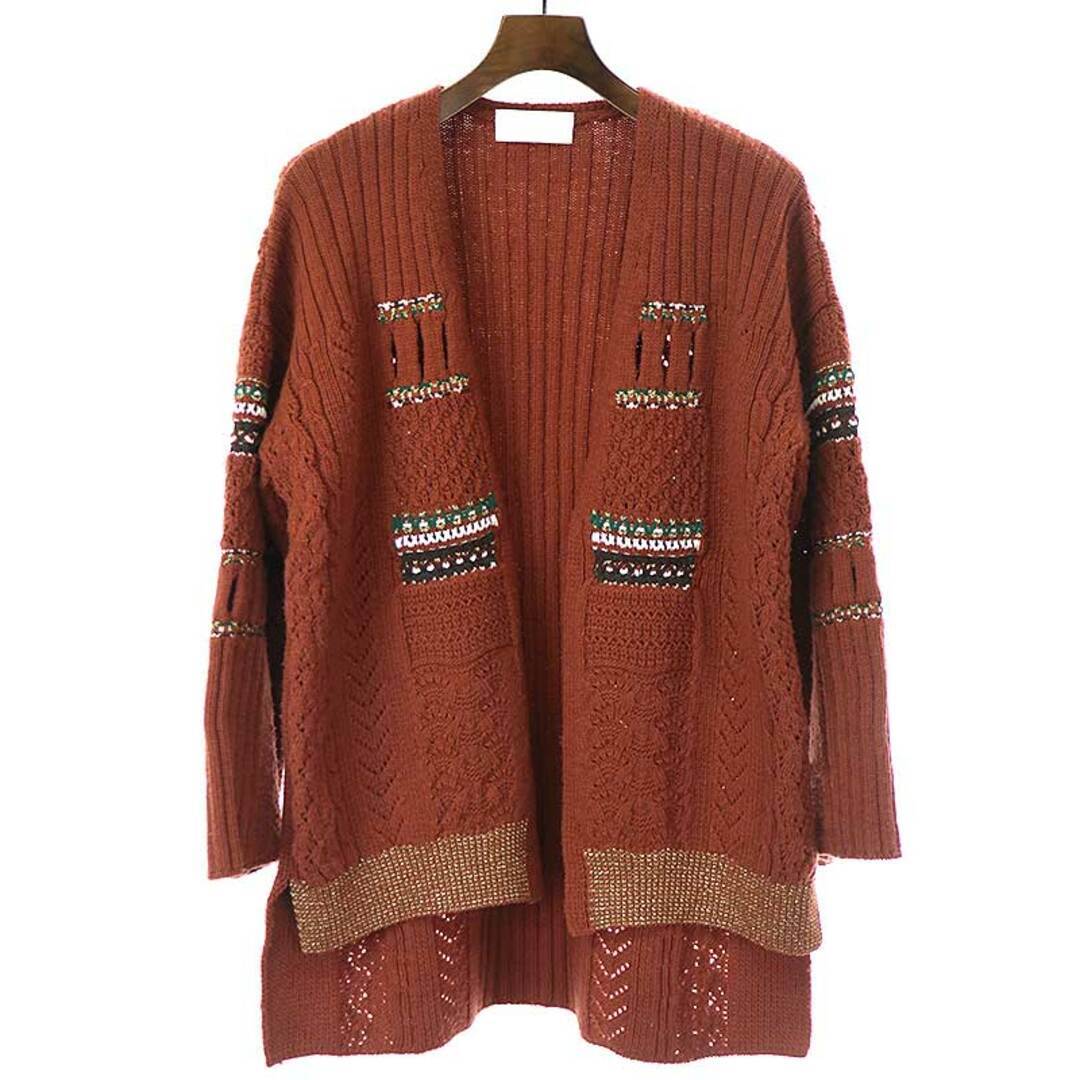 mame kurogouchi 20AW oversized chunky knit cardigan red 1 mame kurogouchi 20AW oversized chunky knit cardigan red 1