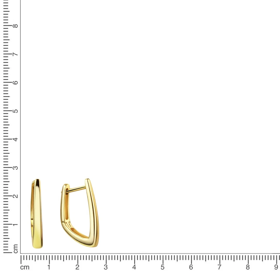 Edle 333 Gelbgold Creolen mit ausgefallenem Design 8 Karat - Bild 2 von 3