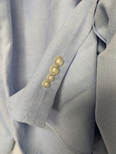 Lands End Herren bügelfrei Oxford Hemd klassisch blau 16 34 - Bild 2 von 8