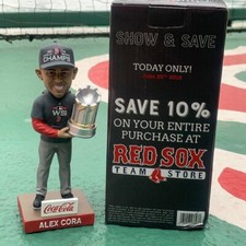Alex Cora Boston Red Sox 2018 World Series Champions Bobblehead SGA 6/25/19 NIB